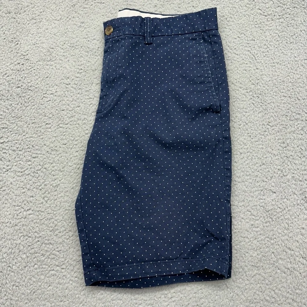 Old Navy S/553239-04 Mens Size 34 Ultimate Slim Navy Dots Chino Shorts 700062622